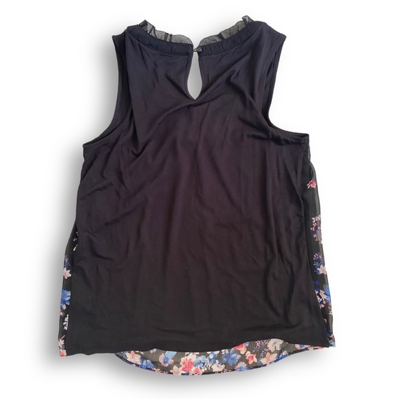 NEW Elle Floral Lined Ruffle neckline Tank Top - Picture 2 of 6